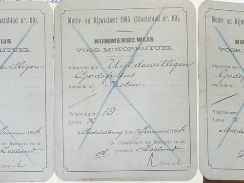 3 Duplicaten Nbw K-18, teruggestuurd n.a.v. brief juli 1919 (ZA, foto BE)